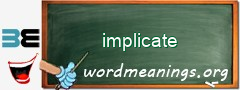 WordMeaning blackboard for implicate